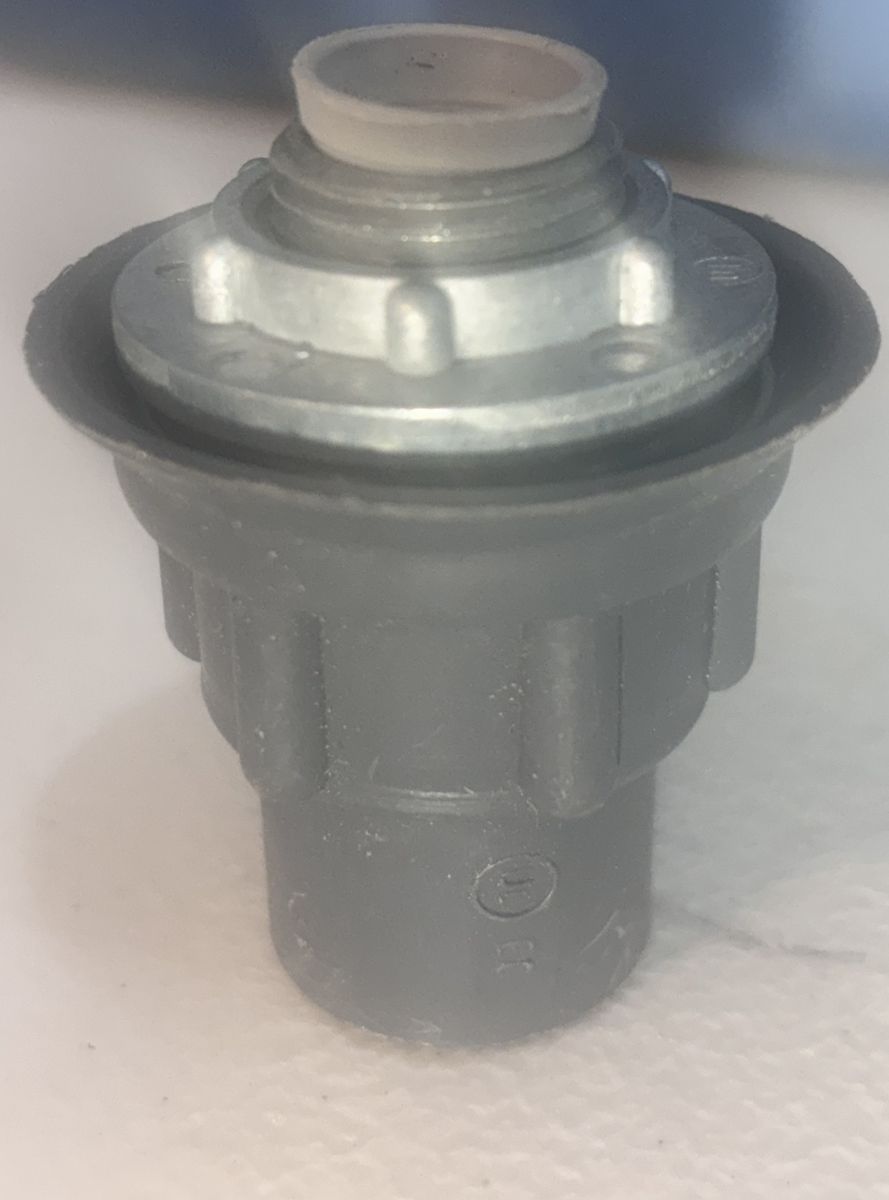 Plasti-Bond 1/2 Gray PVC Coated Ferrous Metal Conduit Knockout Hub New