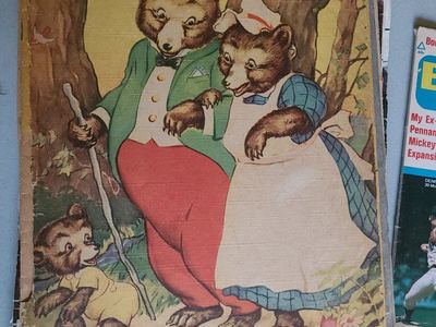 Vintage 1941 The Three Bears Children's Softcover Book Illustrated