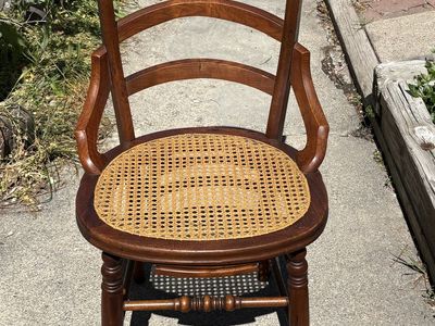 Antique Inlaid Cane Chair