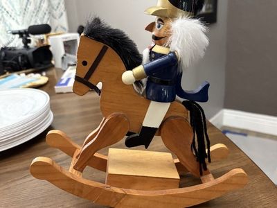 Vintage Rocking Horse/Nutcracker