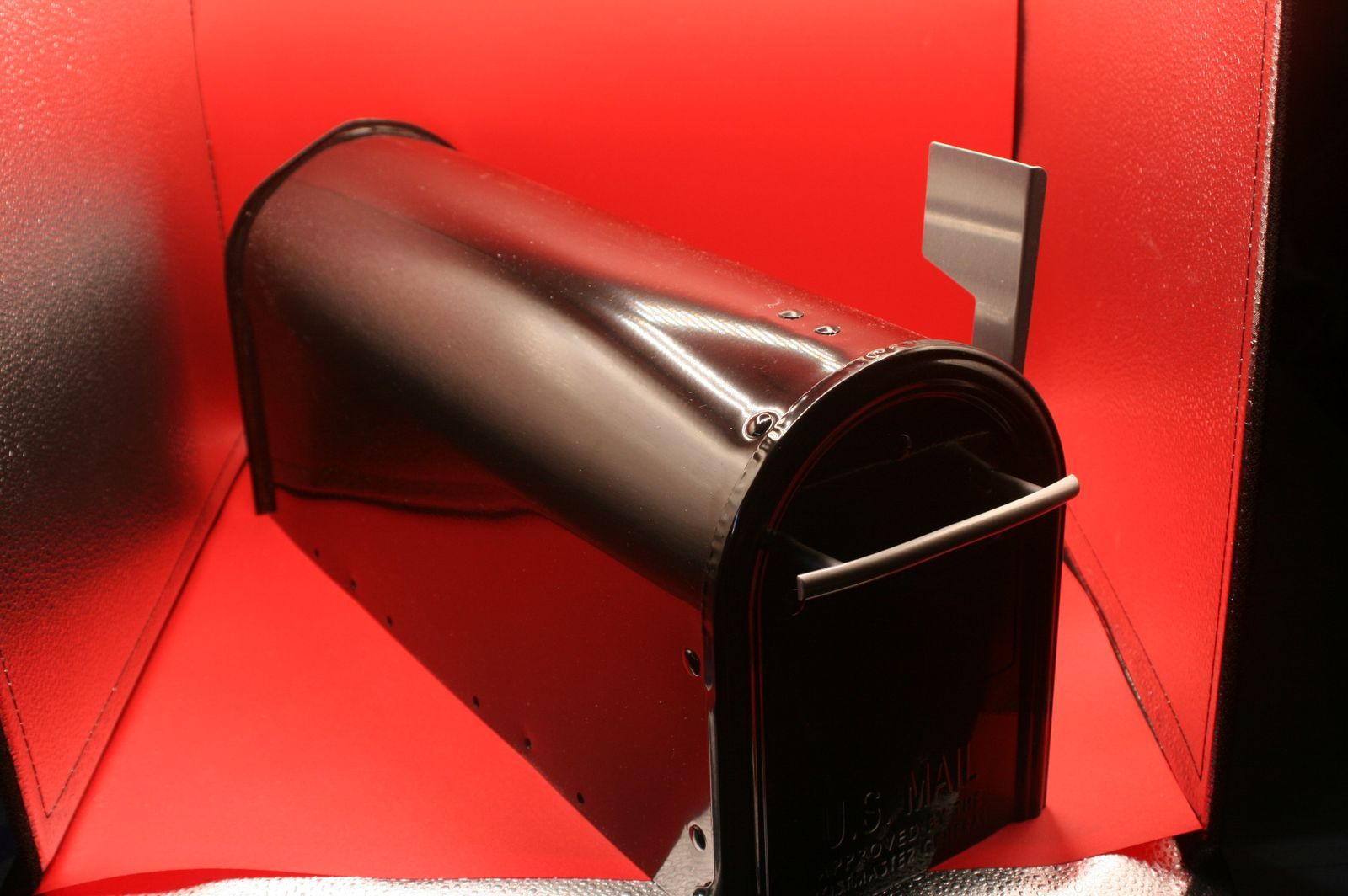 Black Stainless Steel Mailbox with mounting posts