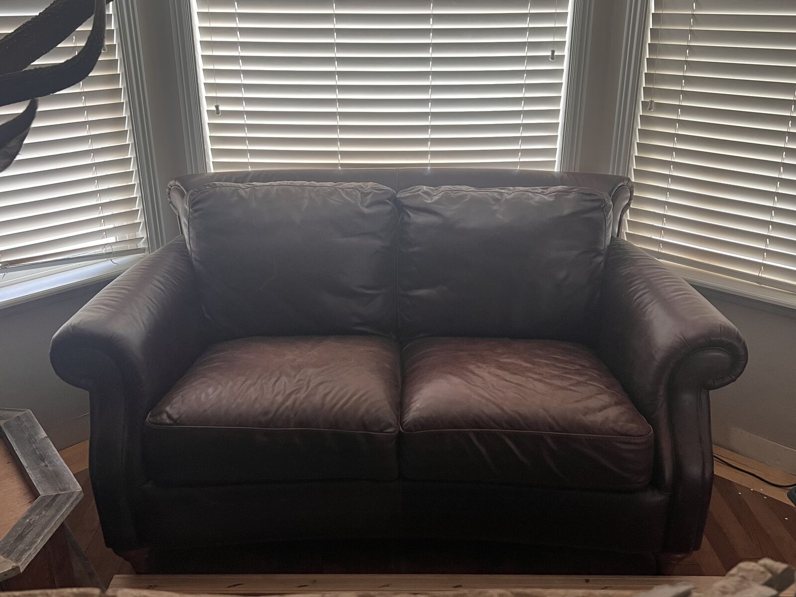 Brown Leather Natuzzi Editions Love Seat