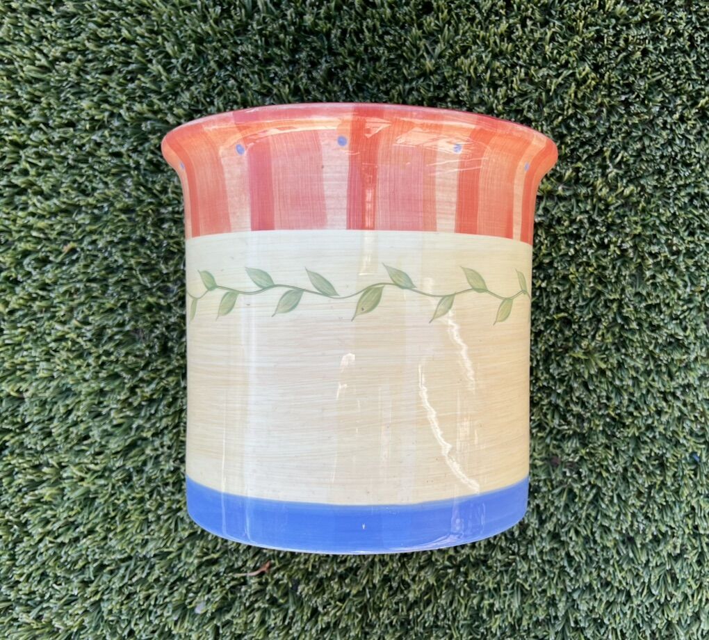 Hand Painted Multicolor Ceramic Planter/Flower Pot