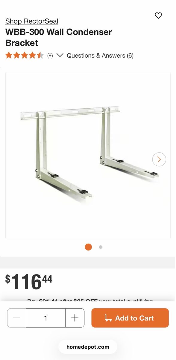 (New) WBB-300 Wall Condenser Bracket