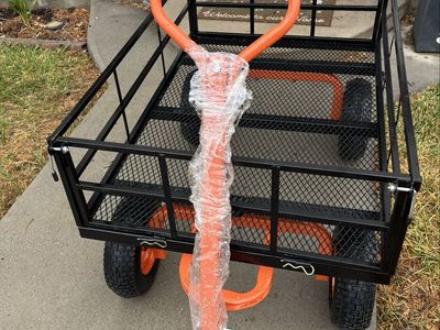 Garvee Heavy Duty Garden Utility Wagon with Removable Mesh Sides