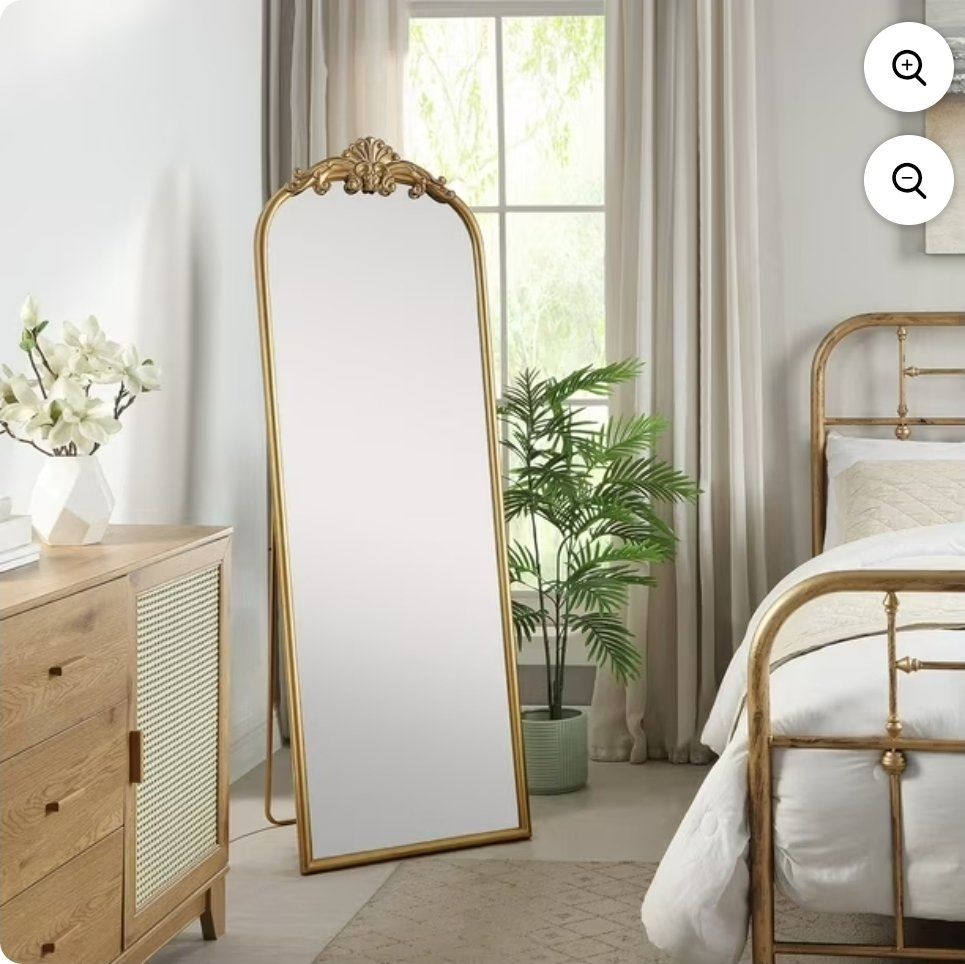 NEW Gold Full Length Floor Mirror 22"x66" | Ornate Frame | Easel & Wall Mount #454