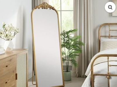 NEW Gold Full Length Floor Mirror 22"x66" | Ornate Frame | Easel & Wall Mount #454