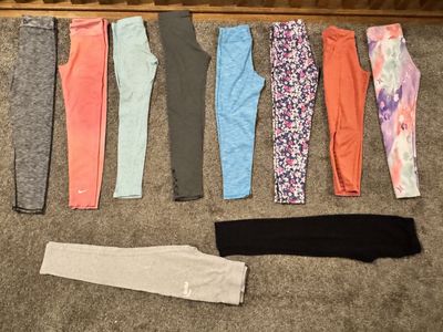 Cute, some new, size 10-12 girls leggings