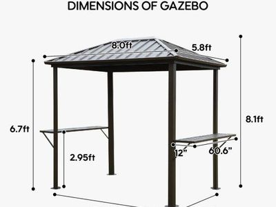 Brand new 6x8 Metal Gazebo, half price!