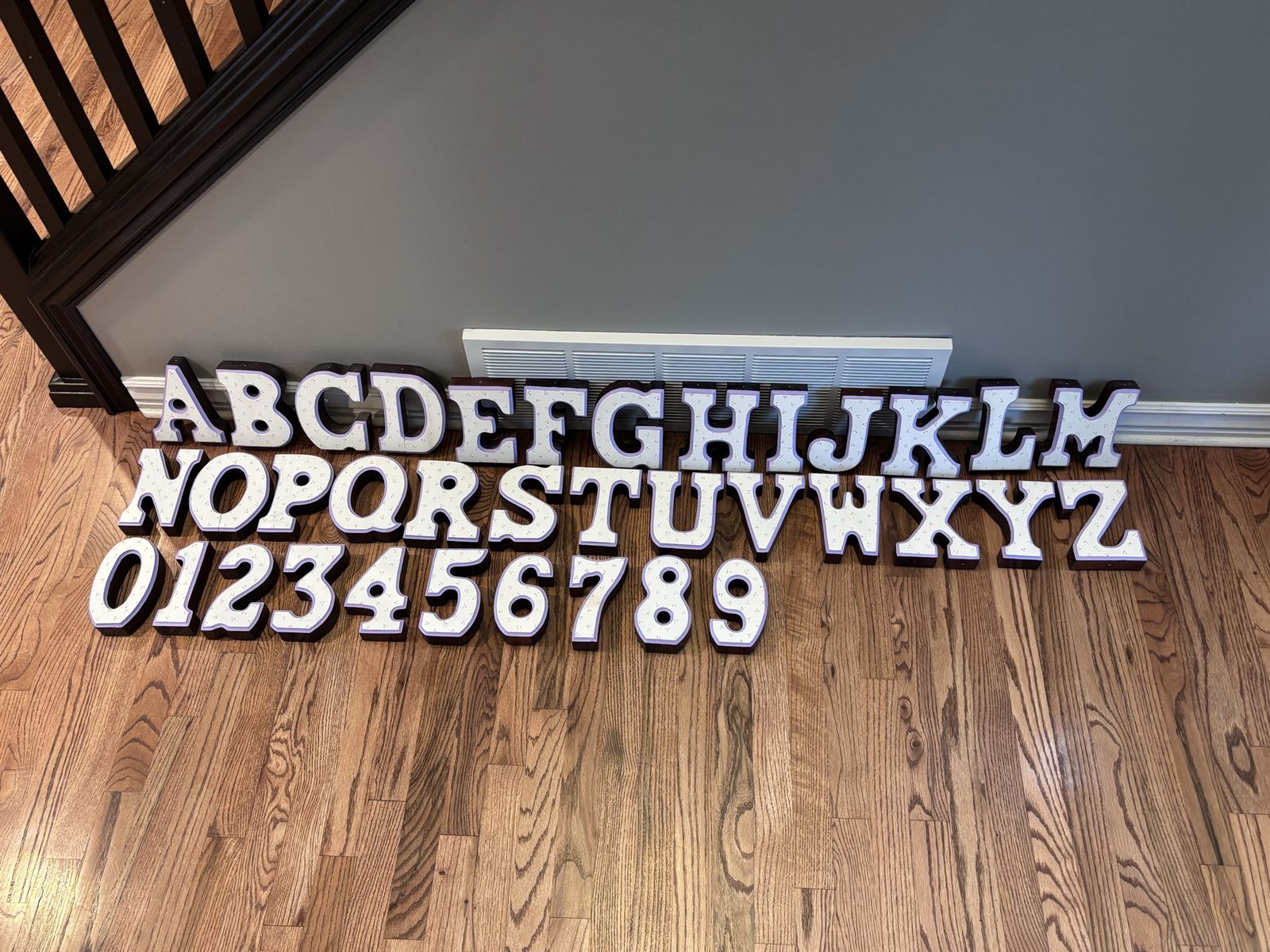 Wooden Letters and Numbers Set for Nursery