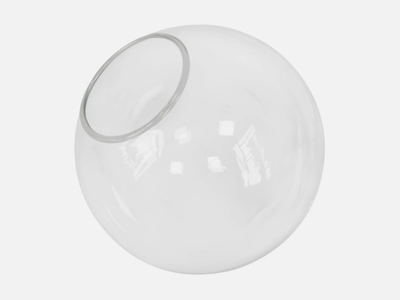 KoKo&Yukina 6" Clear Glass Globe Lamp Shade Replacement 2.67" Fitter Chandelier