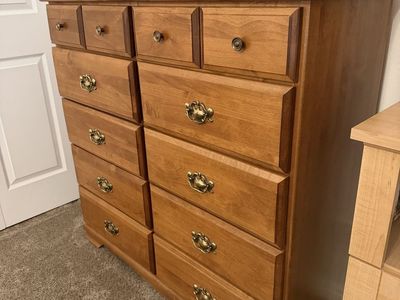 Wooden Children’s Dresser with 10 Drawers - Good Condition