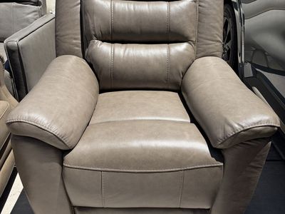 Very clean brown leather power recliner