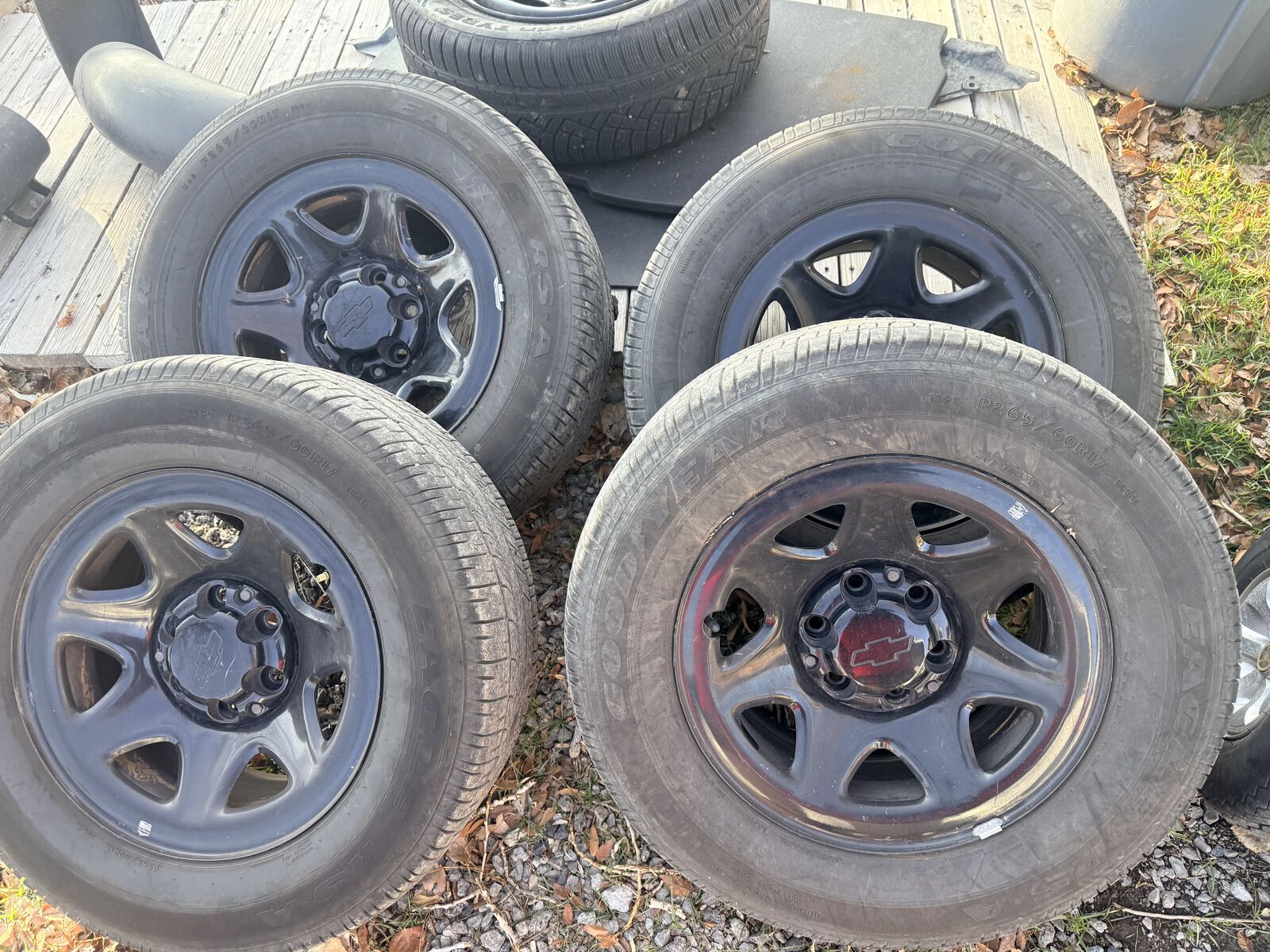 6x5.5 (6x139.7) bolt pattern center bore 78.1 Tires 265 60 r17 Wheels Rims Chevrolet Tahoe / Yukon / Ford / GMC