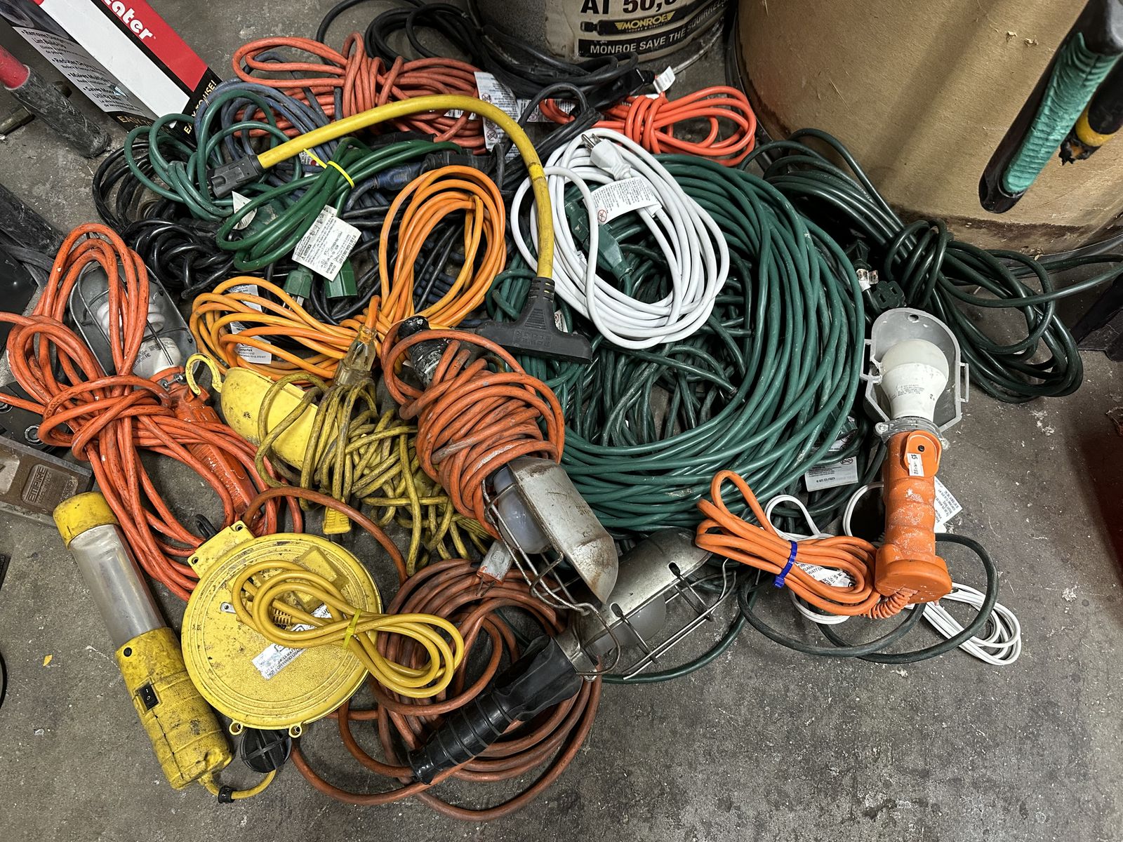 Extension Cords And Work Lights