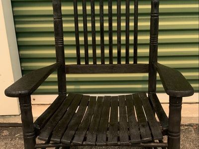 Beautiful Black Cracker Barrel Rocking Chair