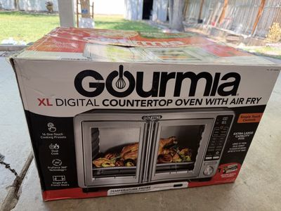 Gourmia XL Digital Countertop Oven with Air Fry - FryForce 360°, French Doors, 16 Presets