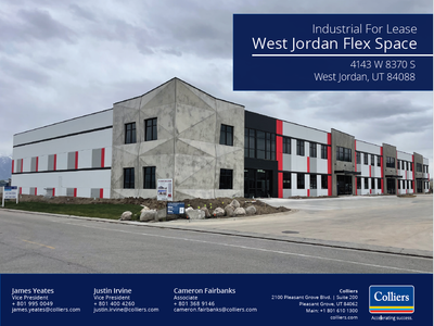 West Jordan Flex Space for Lease - 4080 to 8160 SF