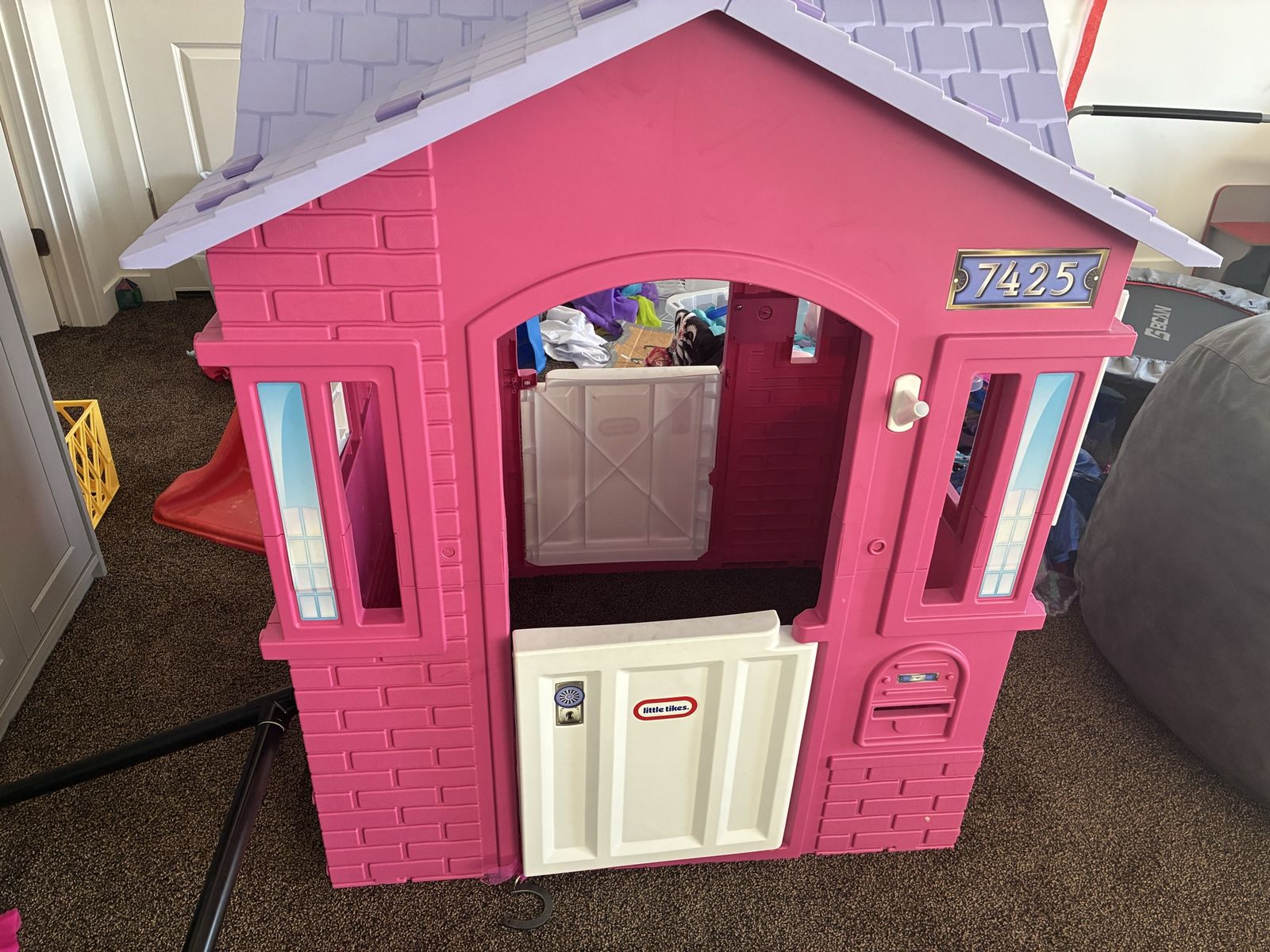 Little Tikes Pink & Purple Playhouse with Working Mailbox and Door - Outdoor/Indoor Fun