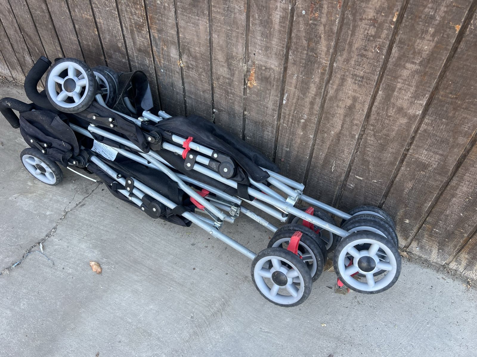Two Folding Umbrella Stroller - Black & Gray