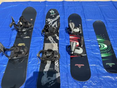 Assorted Snowboards Lot - Lamar, Sims, Avalanche Sol with Bindings