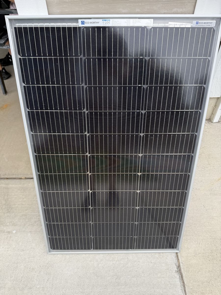 ECO-WORTHY 100W Bifacial Monocrystalline Solar Panel