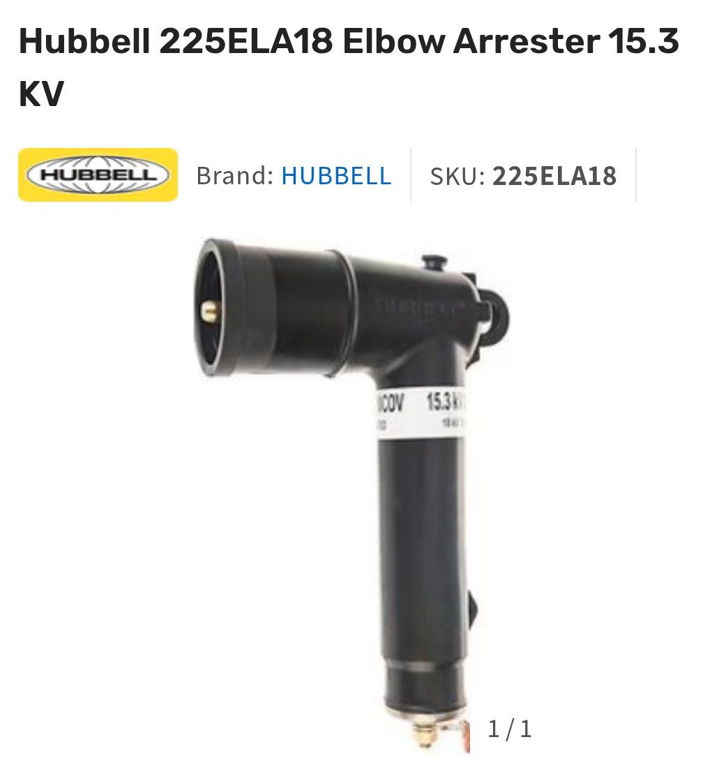 New Hubbell Underground Elbow Arrester