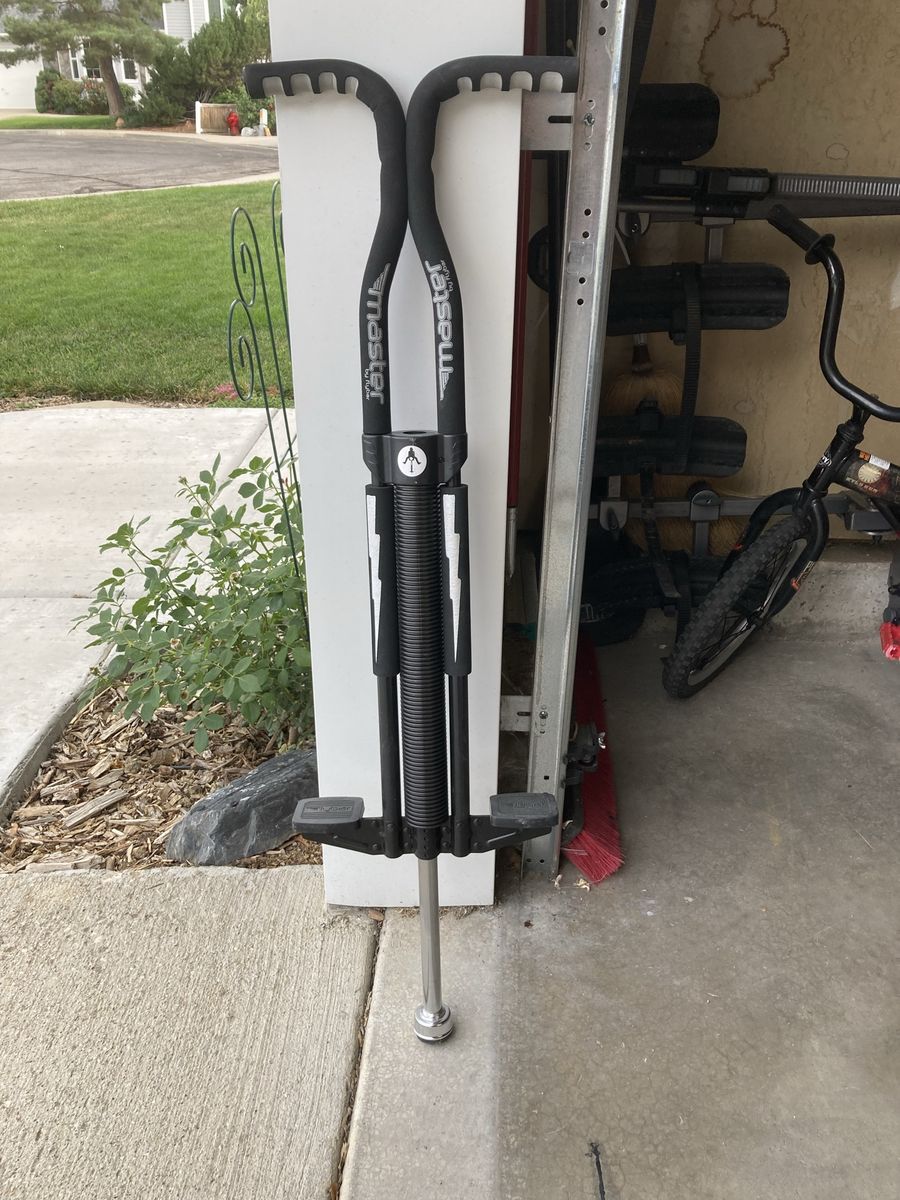 J-Master Pogo Stick - Black/Silver - Classic Outdoor Toy