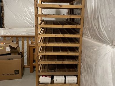 Wooden food storage rack