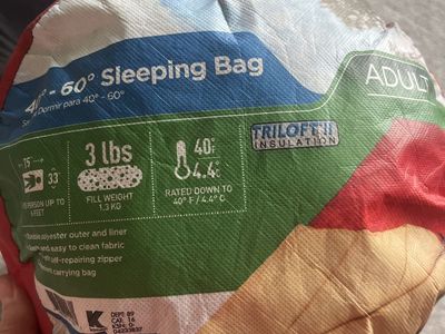 Northwest Territory Adult 40-60°F Triloft Insulation Sleeping Bag - 3 lbs, Up to 5'11"