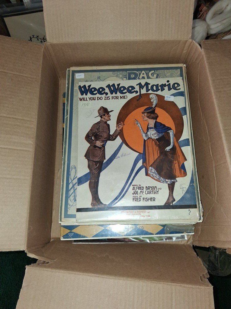 ANTIQUE MUSIC SHEETS 1800'S-1900'S