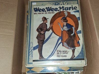 ANTIQUE MUSIC SHEETS 1800'S-1900'S