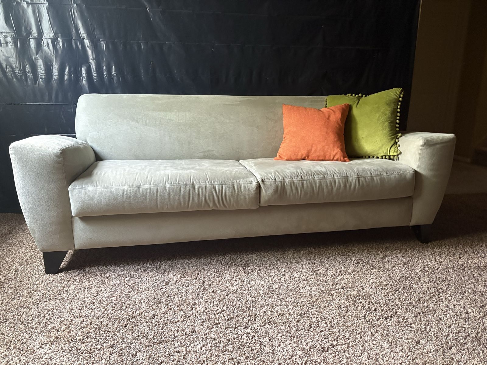 Lazar High-end Ultra Suede Temporary Sofa • Asking $300 OBO FREE DELIVERY