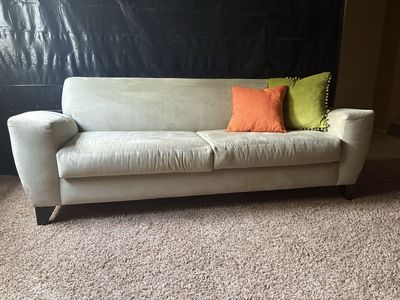 Lazar High-end Ultra Suede Temporary Sofa • Asking $300 OBO FREE DELIVERY