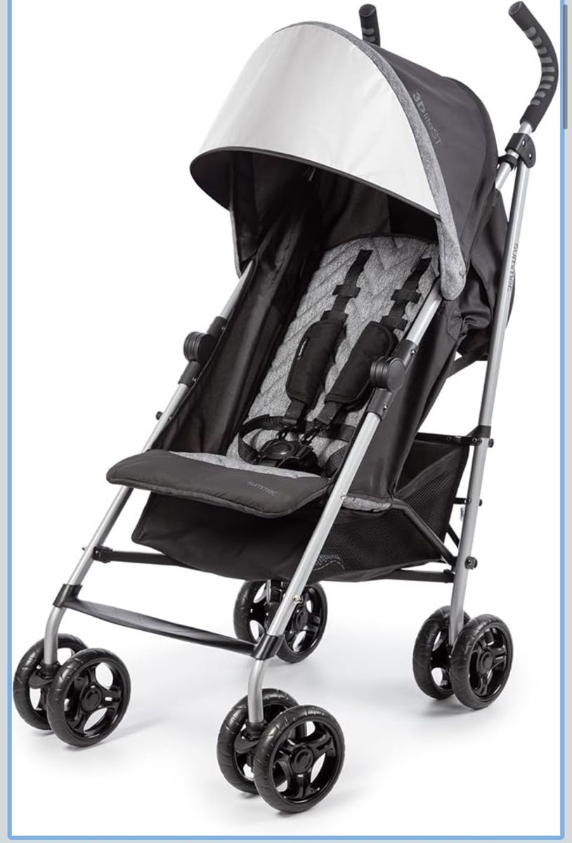 Summer Infant 3Dlite ST Convenience Stroller - Lightweight, Compact, 5-Point Harness, 50lb Capacity