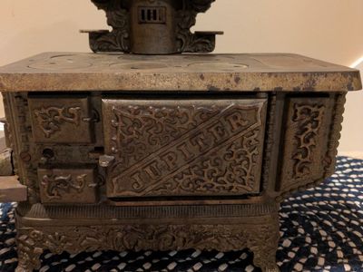 Antique Cast Iron "JUPITER" Toy Stove