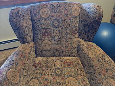 Bauhaus USA Brand Oversized Wing Back Tapestry Chair