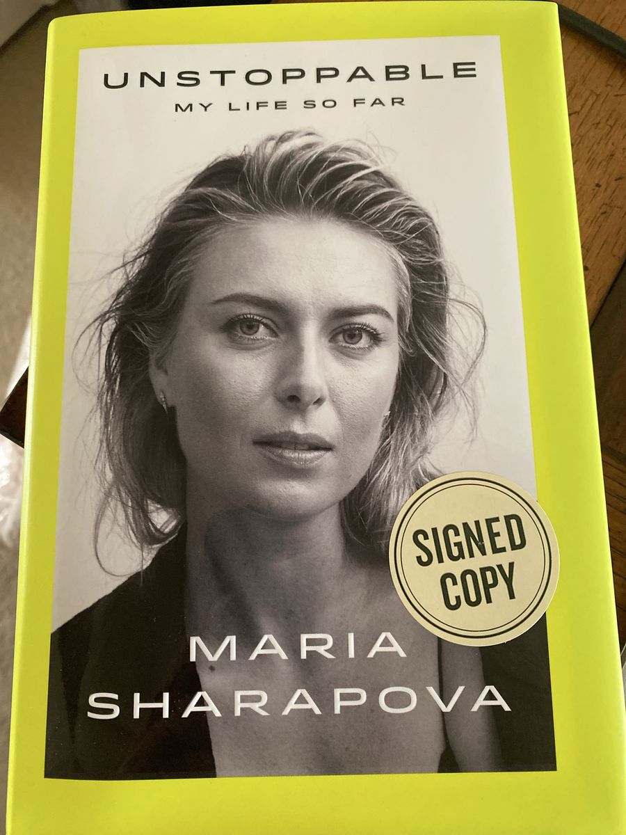 Maria Sharapova signed book