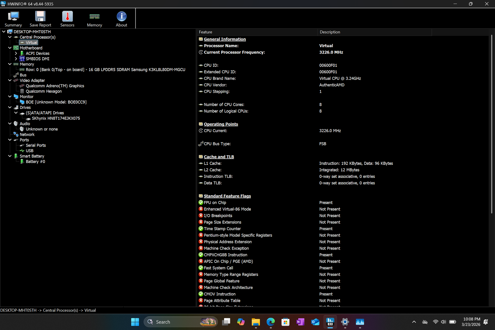 Microsoft Surface Pro Copilot+PC  12", Snapdragon X Plus, 16GB, 256GB + Keyboard