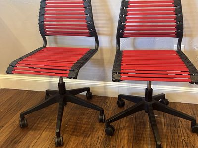 Two (2) Bungee Flat Low Back Office Chairs by Euro Style