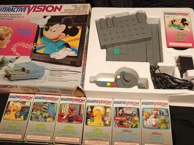 View Master Interactive Vision With Box & All 7 VHS Tapes 1988