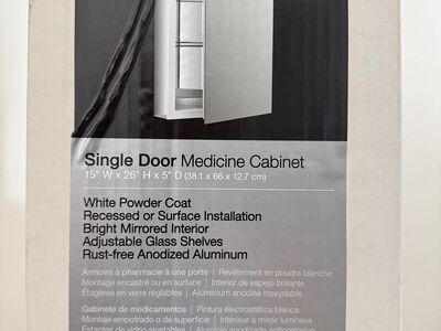 Kohler Medicine Cabinet Single Door with Mirrors (Two available)