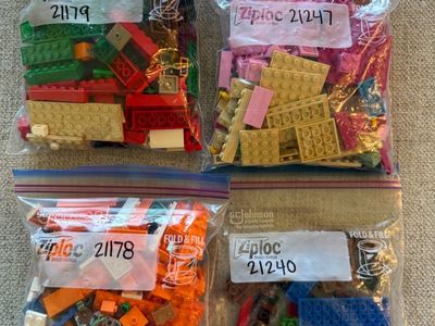 Lego Minecraft Set Lot - 4x Sets Lego 21240, Lego 21247, Lego 21178, Lego 21179 (No Instructions)