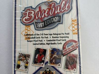 1991 Upper Deck baseball card set. "Find The Nolan", Low Series.