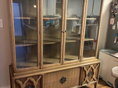 Heavy solid wood hutch