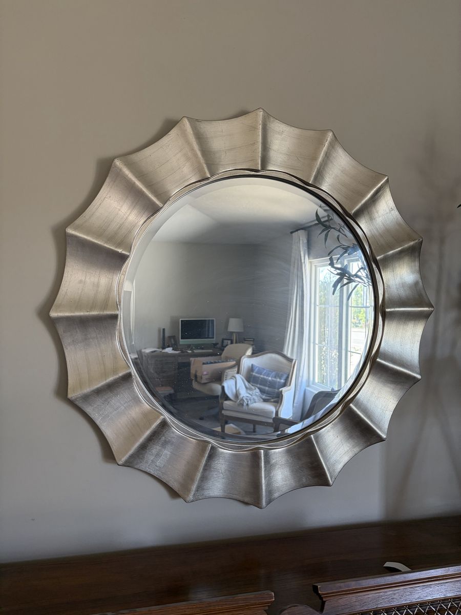 Metal Scalloped Mirror