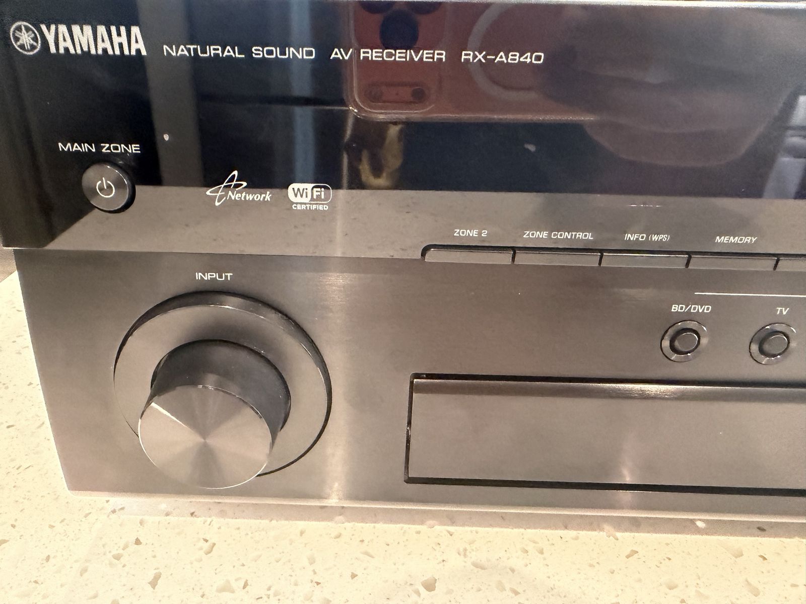 Yamaha AVENTAGE RX-A840 Natural Sound AV Receiver Wi-Fi Network 7.2-Ch - Black