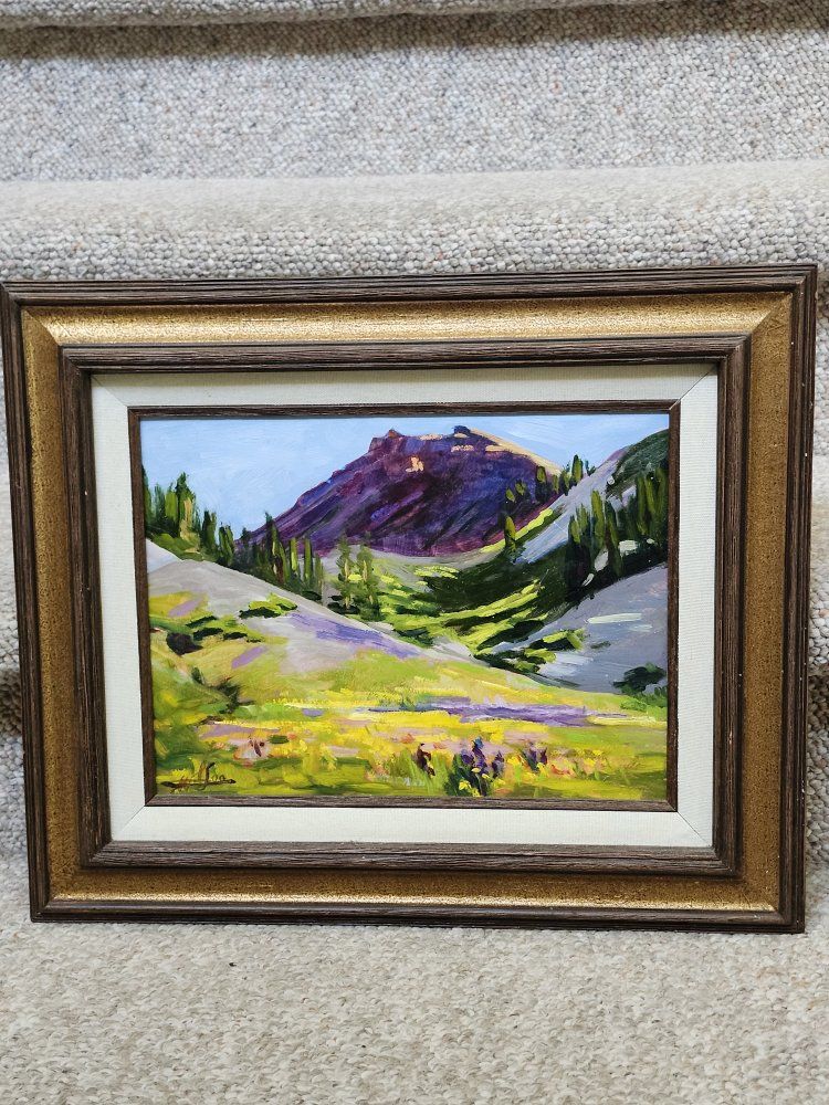 Original Painting "Early Morning - Brian Head Peak" by Wallace. Lee - Framed Landscape Art