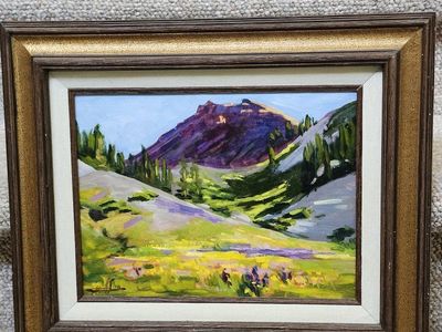 Original Painting "Early Morning - Brian Head Peak" by Wallace. Lee - Framed Landscape Art