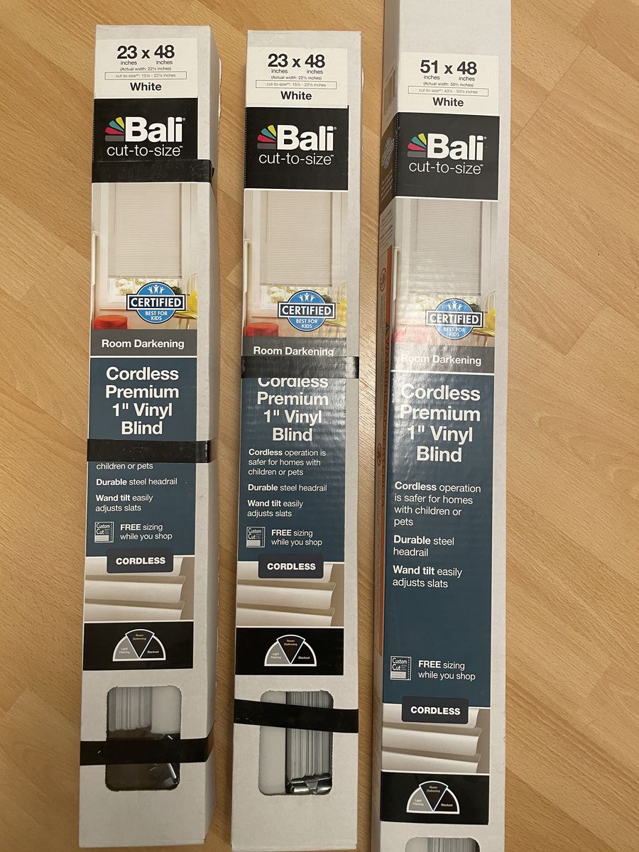 Vinyl Window Blinds Set - Cordless